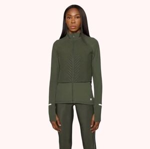 Sweaty Betty Running Jacket In Forest Green Size Medium Fast Track - Thermal